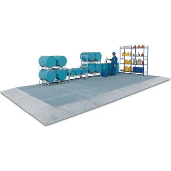 Kročejová izolace Podlahová plošina classic-line, zinkovaná, s roštem, zatížení 450 kg, 1000x500x123