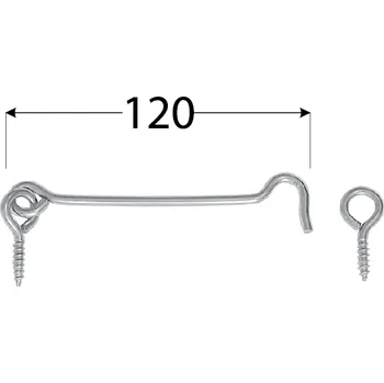 Věšák ZHK 120 Háček s očkem k zašroubování 120 mm Zn