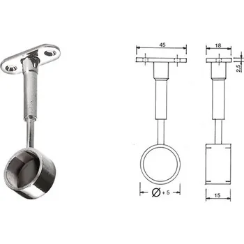 Věšák Drzak sat. tyce zavreny kruh. pr25mm