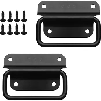 Onpira Sklopné nerezové madlo pro bednu černé [2ks] Šířka: 75 mm