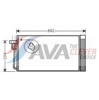 Výparník klimatizace Kondenzátor, klimatizace AVA BWA5273D
