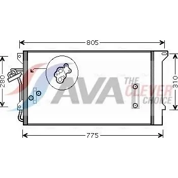 Výparník klimatizace Kondenzátor, klimatizace AVA VNA5244D