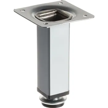 Nábytkové kování Nozka kov 17.V15B hranatá 100*25*25mm matný chrom