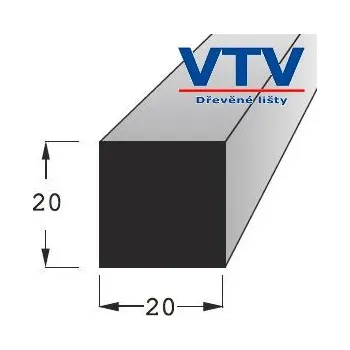 Stavební profil Lišta dřevěná H 2020 2m c175