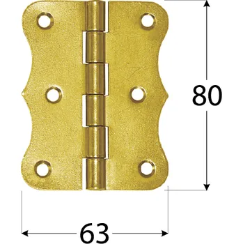 ZO 80 Závěs stavební ozdobný 80x63x1,5 mm