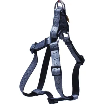 Postroj pro psa BAFPET Popruhové kšíry EKG Barva: Šedá, Rozměr: 10mm x OH 26-38cm 18411E