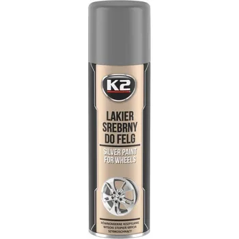 Čistič plastových dílů Compass K2 SILVER LACQUER FOR WHEELS RALLY 500 ml - stříbrný lak na kola