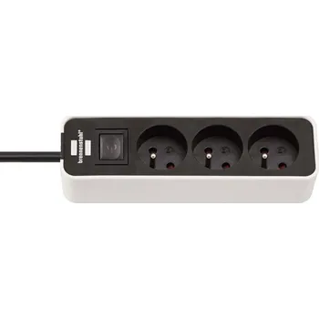 Switch Ecolor socket 3-way (distribution box with switch and 5.00 m cable) TYPE E 1153234520 Brennenstuhl