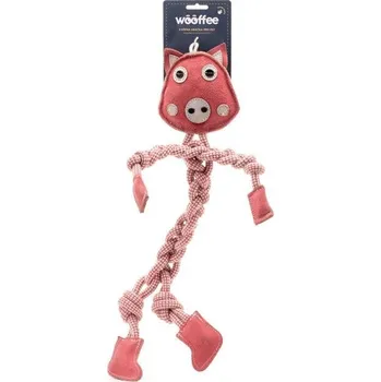 Hračka pro psa Wooffee Provazový dlouhán Prasátko 44cm