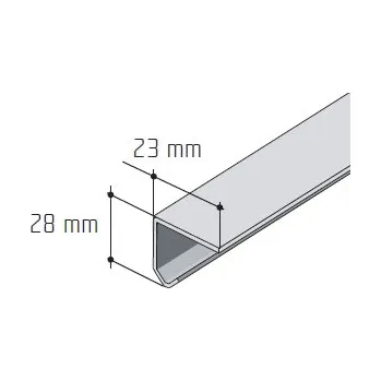 Dveřní kování S20/30 lista ocel 3M jednokolej