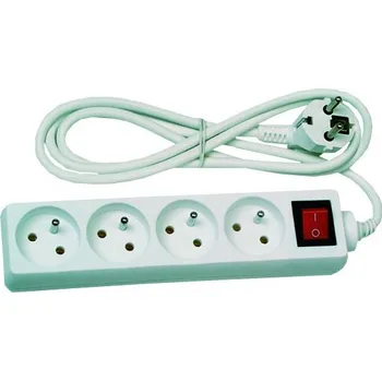 Prodlužovací kabel Přívod prodlužovací 3 m 4 zasuvky-vypínač max 10A