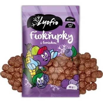 Lyofio Kukuřičné křupky – borůvka 80 g (Expirace: 4.5. 2026)