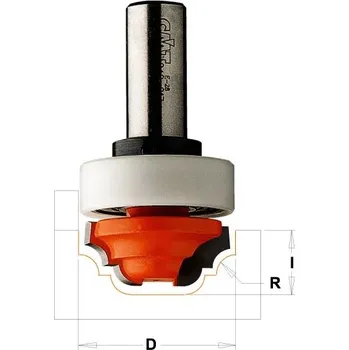 Příslušenství k frézce C74819011B Profilová fréza čelní s ložiskem - R19 D4x13 S=6 HW