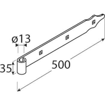 pant ZP 500 d 13 c Závěs pásový 500x35/4,0 d 13 mm černý