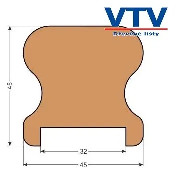 Madlo do koupelny Madlo dřevěné MS 4545 2m c.88