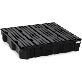 Úložný box Vana na malé nádoby base-line, z polyethylenu (PE), s odtokem, PE rošt, objem 70 litrů