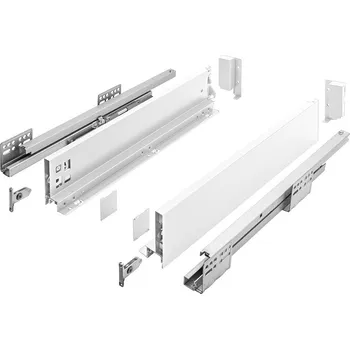 Nábytkové kování Zásuvkový Box Slim A1 84/400mm nízký Bílá 400A1