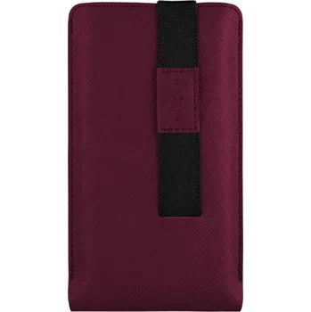 Pouzdro na mobilní telefon Univerzální pouzdro FIXED Lucca se zavíracím popruhem pro telefony do 6,3", vínové
