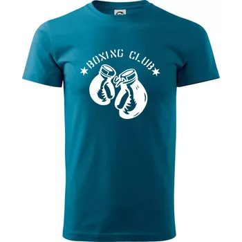 Pánské tričko Boxing club nápis - Klasické pánské triko vyšší gramáže - L ( Petrolejová )