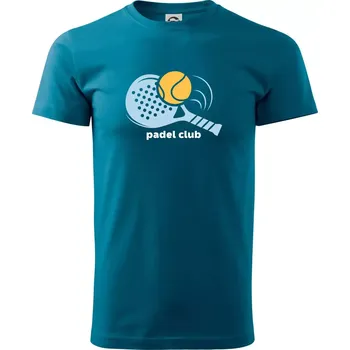 Pánské tričko Padel club - Klasické pánské triko vyšší gramáže - 4XL ( Petrolejová )