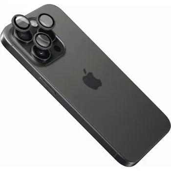 Telefonní příslušenství Ochranná skla čoček fotoaparátů FIXED Camera Glass pro Apple iPhone 15 Pro/15 Pro Max, space gray