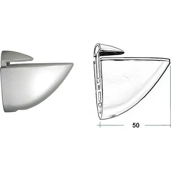 Držák na polici Drzak pol. maly brous. nikl