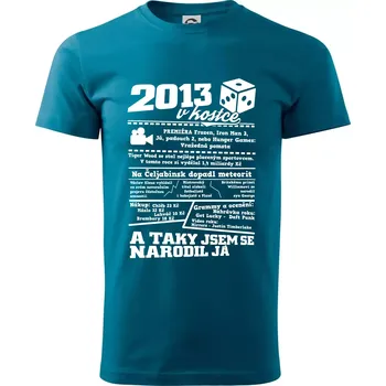 Pánské oblečení 2013 v kostce - Klasické pánské triko vyšší gramáže - XS ( Petrolejová )