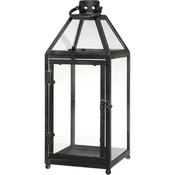 Svícen Granitová antik kovová lucerna Rivvo - 18*19*45 cm