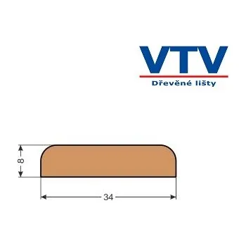 LED lišta Lišta dřevěná K 3408 2m c.46