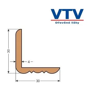Lišta dřevěná LO 3030 2m c.16