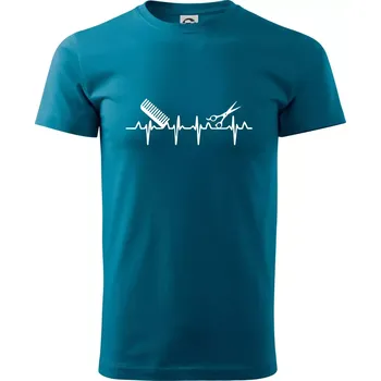 Pánské tričko EKG kadeřnictví - Klasické pánské triko vyšší gramáže - 4XL ( Petrolejová )