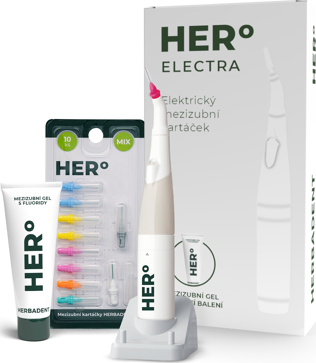 Herbai HERBADENT HERo ELECTRA Mezizubní elektrický kartáček