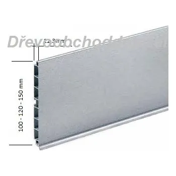 Stavební profil Sokl S150/AL hliník broušený 4m