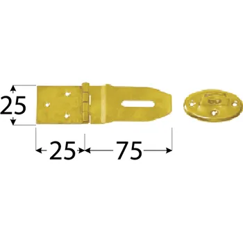 Visací zámek ZZP 25 Závěs zamykací jednoduchý 100x25x1,5 mm