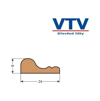 LED lišta Lišta dřevěná KP 2409 2m c.58
