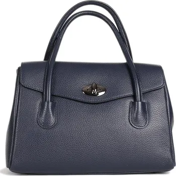 Kabelka ITALSKÉ Luxusní kožená kabelka z Itálie Bergama modrá