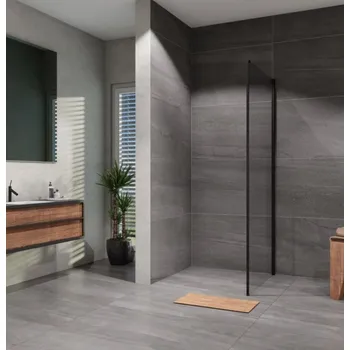 Lansanit Sprchová stěna Tadao 900 mm, sklo čiré, profil černý, LAN05009 | sleva 28% | cena za ks