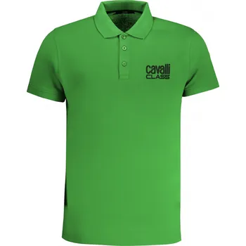 Pánské tričko CAVALLI CLASS Carlo II. Green polo tričko L Zelená