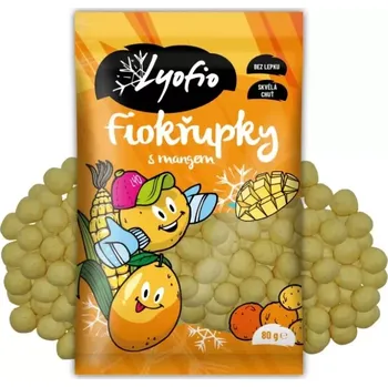 Lyofio Kukuřičné křupky – mango 80 g (Expirace: 27.4. 2026)