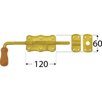 petlice a závora WRG 120 Zástrč zasouvací 120x60x1,3 mm