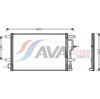 Výparník klimatizace Kondenzátor, klimatizace AVA AI5194