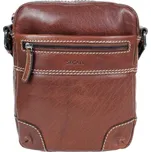 SEGALI Pánská kožená taška přes rameno 225577 hnědá