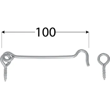 Věšák ZHK 100 Háček s očkem k zašroubování 100 mm Zn