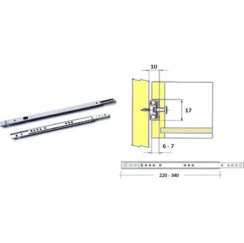 Nábytkové kování Mikrovysuv 340mm 08.091.034.05
