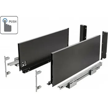 Úložný box Zásuvkový Box Slim P2O C2 450C2 167/450mm vysoký Černá