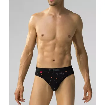 Pánské spodní prádlo Kalhotky Atlantic 3MP-171 A'3 S-2XL černá-grafitová-modrá L