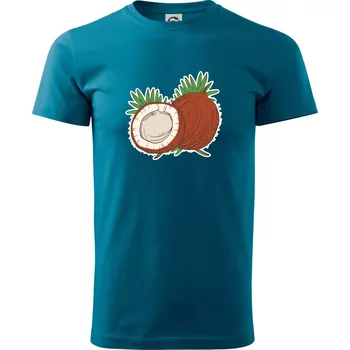 Pánská móda Kokos - Klasické pánské triko vyšší gramáže - S ( Petrolejová )