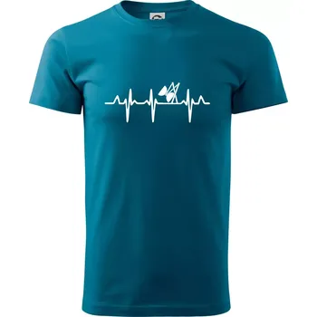 Pánské tričko EKG diabolo - Klasické pánské triko vyšší gramáže - 3XL ( Petrolejová )