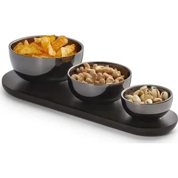 Misky Trio s dřevěným tácem - Philippi