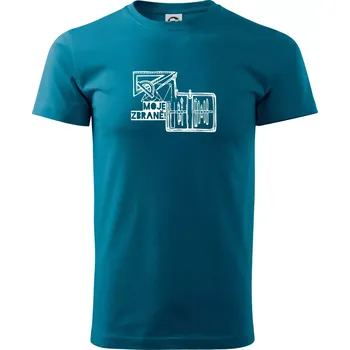 Moje zbraně - Geometrie - matematika - Klasické pánské triko vyšší gramáže - XS ( Petrolejová )